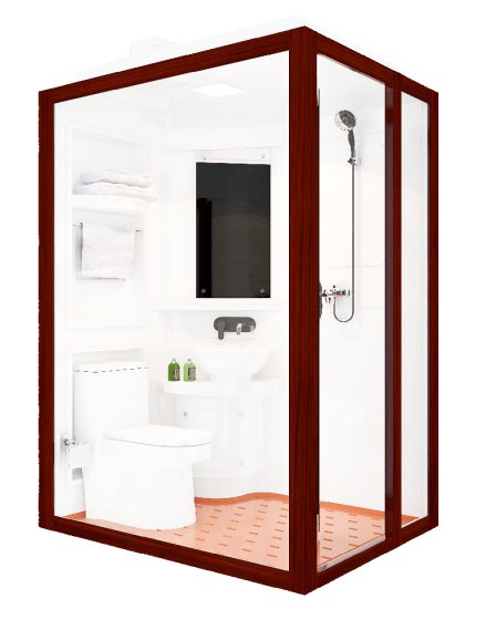 那波利整体浴室H1114款产品2.235/2米高,房高2.1/2.2米以上可安装