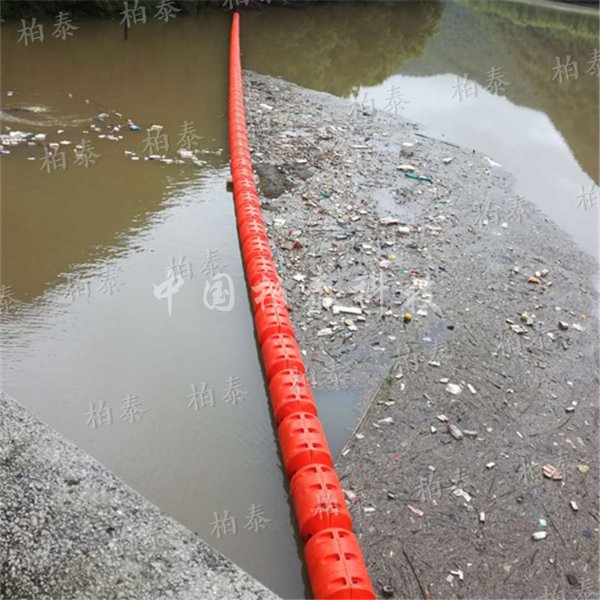 贵阳垃圾拦截浮筒 水面红色拦污漂桶厂家