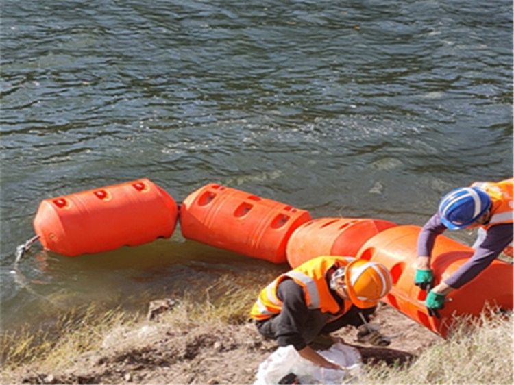 乡村河道垃圾拦截塑料浮排