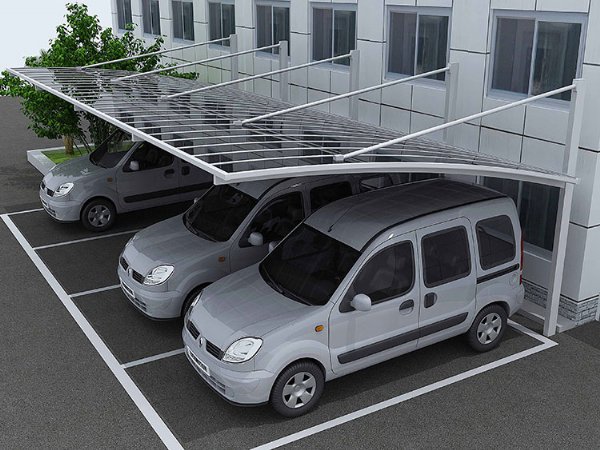 卡美洛特牵拉铝合金车棚厂家直销