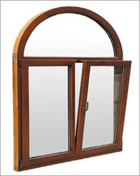 铝包木中空平开窗