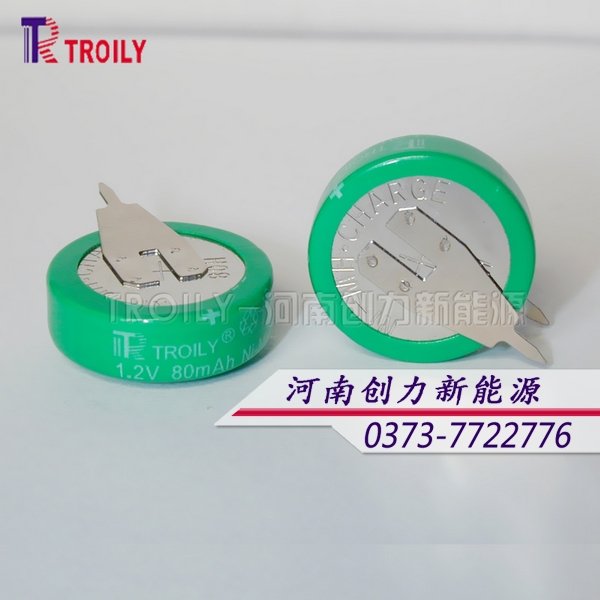 定时器用1.2V镍氢纽扣式电池80TROILY NI-MH40