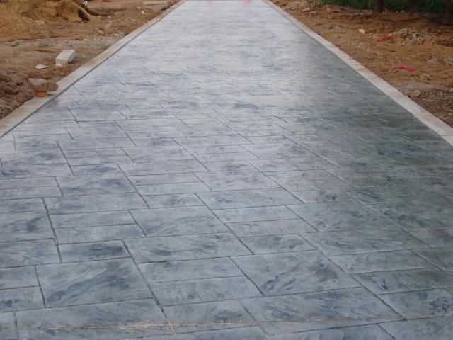 彩色混凝土压模艺术地坪