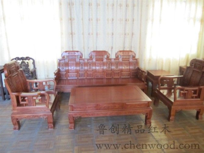 木雕非洲花梨木祥云沙发