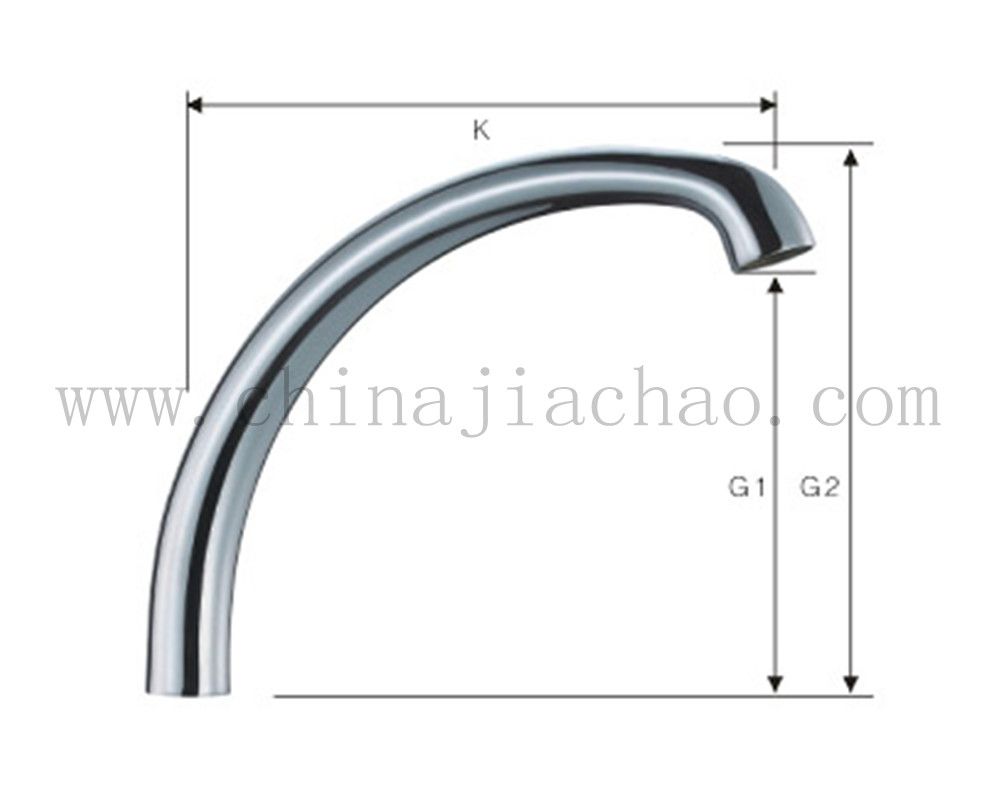 铜厨房水龙头出水管、菜盆管(JC-3001)
