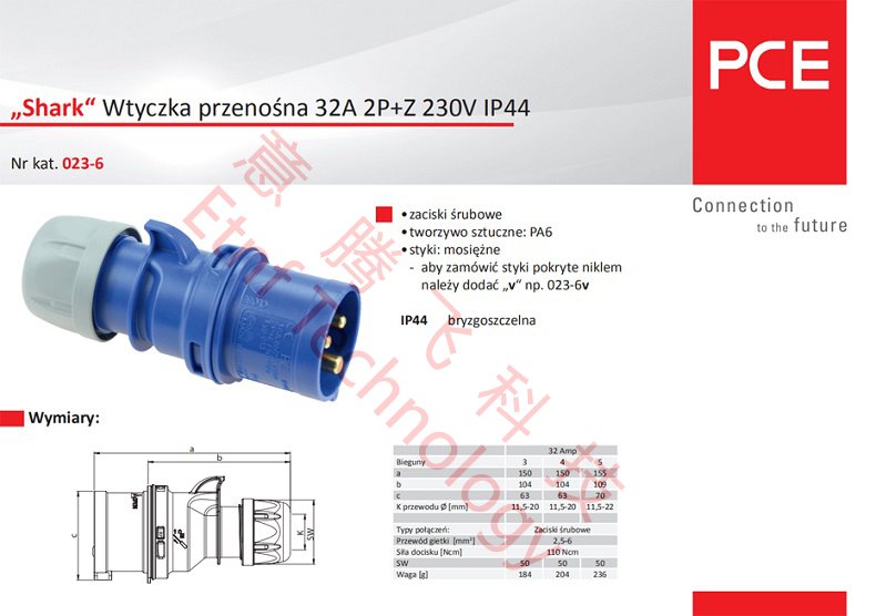 PCEͷ-220V-32A-3о-IP44-023