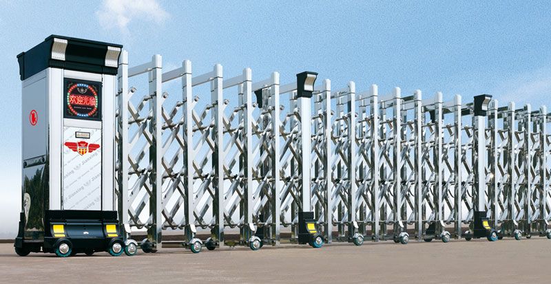 电动伸缩豪华型精钢门