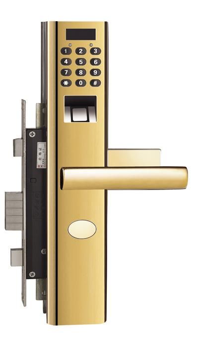 防盗门天地杆指纹锁-PVD