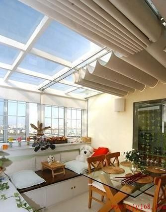 桦景折叠电动天棚帘