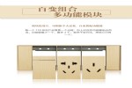 JXM镀金边框香槟铜芯墙壁开关插座