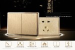 金色拉丝墙壁开关