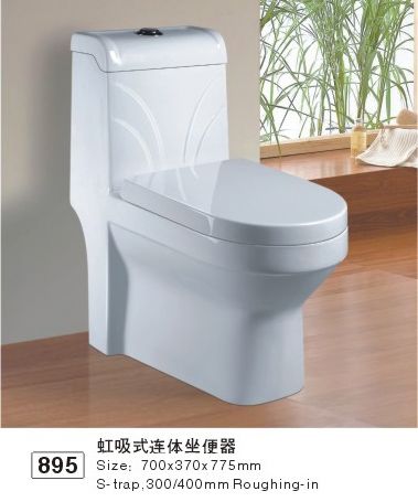 虹吸式连体坐便器895