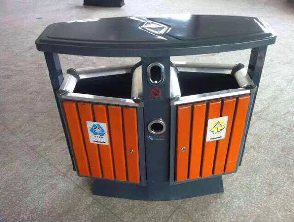 垃圾桶厂家定制批发公园街道垃圾箱 钩臂式垃圾箱铁皮桶 挂车垃圾桶