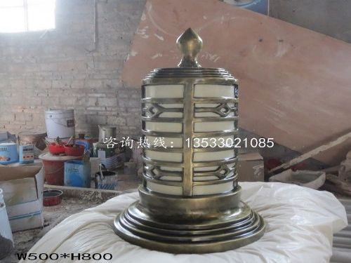 树脂砂岩灯 人造砂岩灯饰 玻璃钢仿古铜透光灯