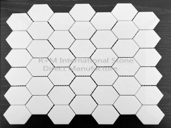 希腊水晶白48六角形马赛克