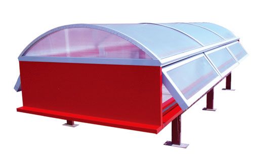 圆拱型侧开排烟天窗