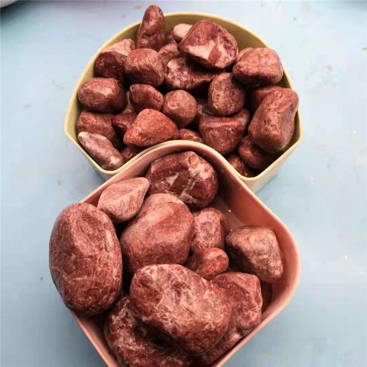 抛光红色鹅卵石 红色砾石永顺厂家