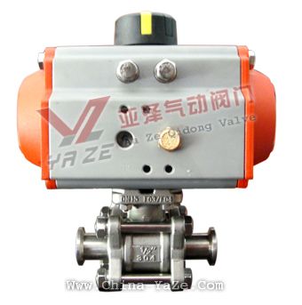 气动三片式快装球阀