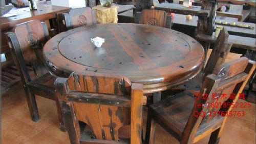 供应老船木餐桌