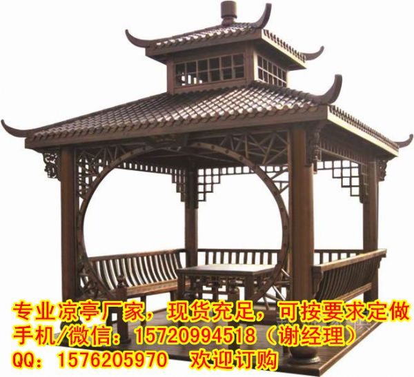 防腐木凉亭,实木亭子,现货批发,可定做