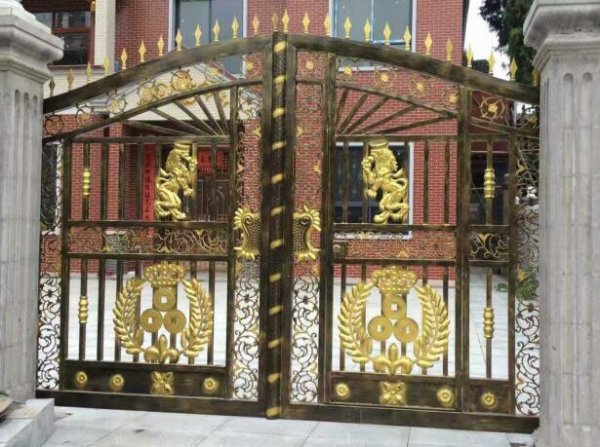 绥宁锌钢大门电动控制免焊接安装