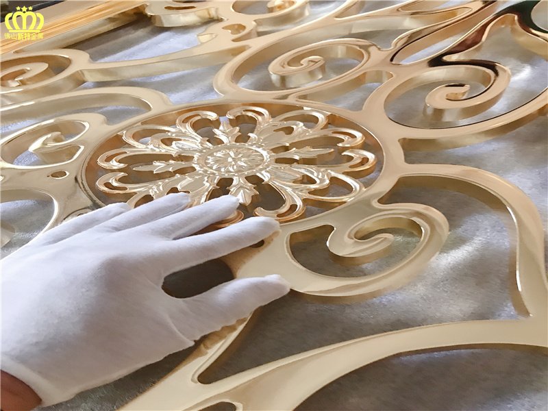 中山实心铜板浮雕屏风 欧式艺术隔断透光透风