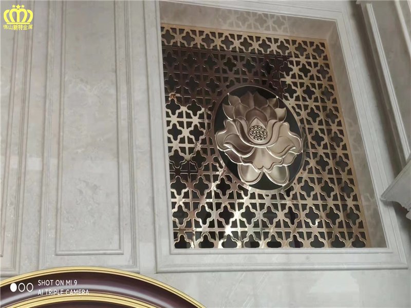 无锡现代简约客厅玄关 纯铜浮雕壁画屏风多种图案